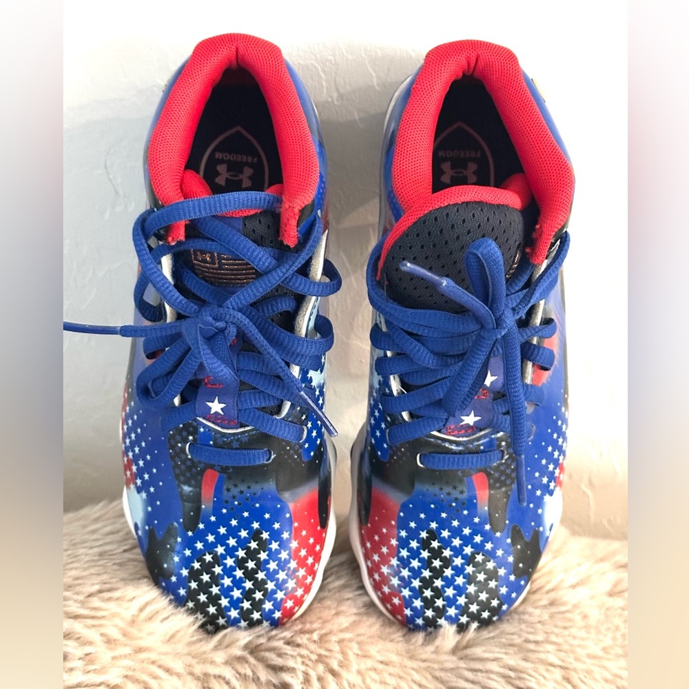 Under Armour Youth 1.5 Patriotic Star Camo Mid Baseball Cleats NIB